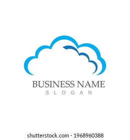 Cloud template vector icon illustration design