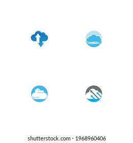 Cloud template vector icon illustration design