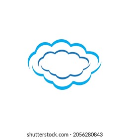 Diseño de ilustraciones de iconos vectoriales de plantillas de nube