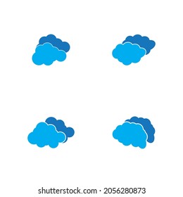 Cloud template vector icon illustration design
