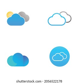 Cloud template vector icon illustration design