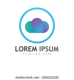 Cloud template vector icon illustration design