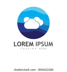 Cloud template vector icon illustration design