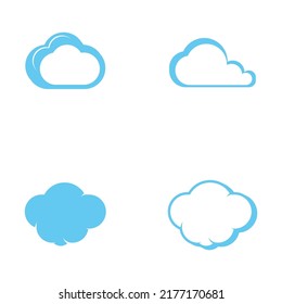 Diseño de ilustraciones de iconos vectoriales de plantillas de nube