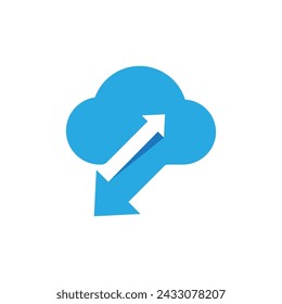 Cloud template vector icon illustration design