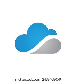 Cloud template vector icon illustration design