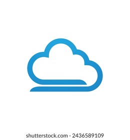 Cloud template vector icon illustration design