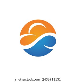 Cloud template vector icon illustration design