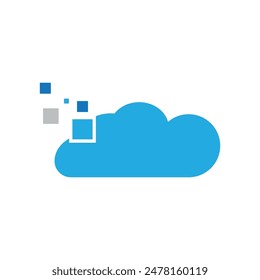 Cloud template vector icon illustration design