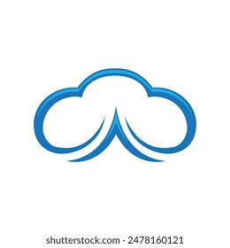 Cloud template vector icon illustration design