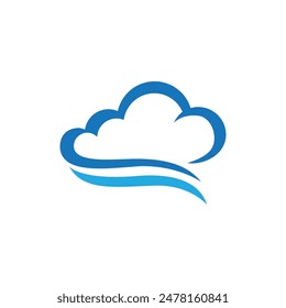 Cloud template vector icon illustration design