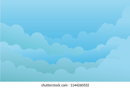 Cloud template vector illustration design, Blue sky background