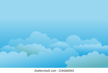 Cloud template vector illustration design, Blue sky background