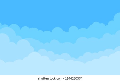 Cloud template vector illustration design, Blue sky background