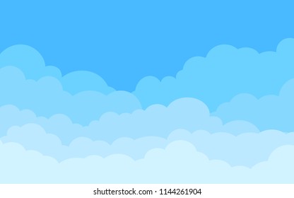 Cloud template vector illustration design, Blue sky background