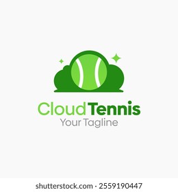 Cloud Tennis Logo Design Template. Good for Business, Agency, Community and Organization.