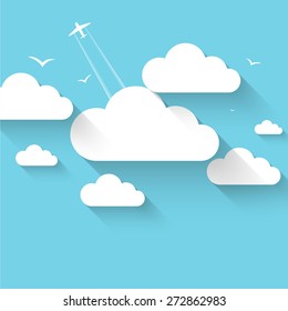 Cloud theme vector background. Vector Eps 10