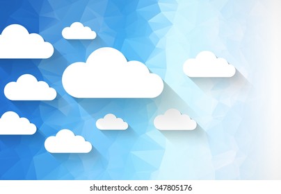 Cloud theme vector background. Eps 10