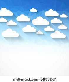 Cloud theme vector background. Eps 10