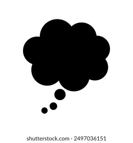 Icono de pensamiento en la nube ilustrado en el fondo