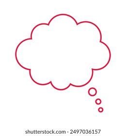 Cloud think icon illustrated on background
