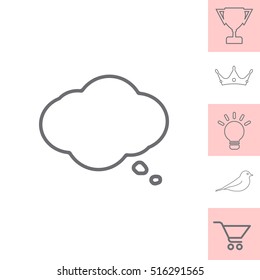 Cloud thinking icon