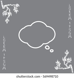 Cloud thinking icon