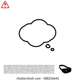 Cloud thinking icon