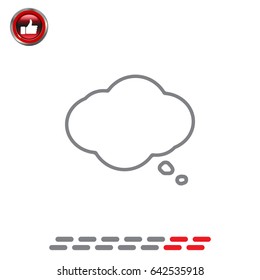 Cloud thinking icon