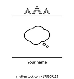 Cloud thinking icon