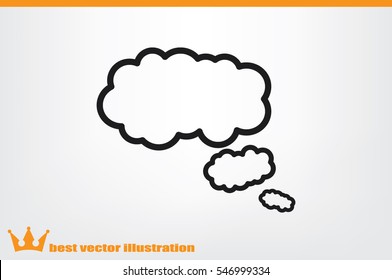 cloud thought icon vector illustration.