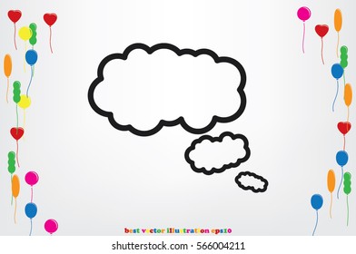 cloud thought icon vector illustration.