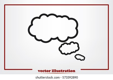 cloud thought icon vector illustration.