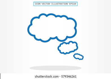 cloud thought icon vector illustration.