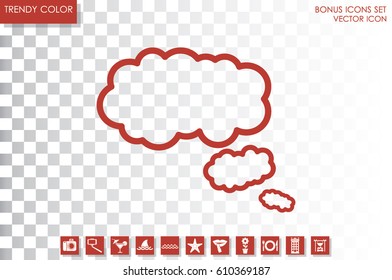 cloud thought icon vector illustration EPS 10