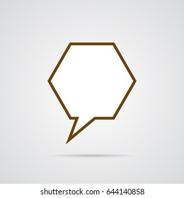The cloud of thoughts in the form of a honeycomb