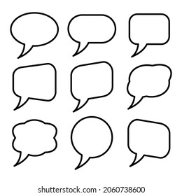 cloud of thoughts icons on white background