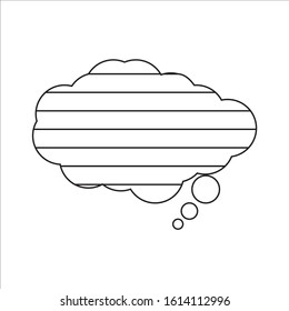 cloud for thoughts and inscriptions on a white background