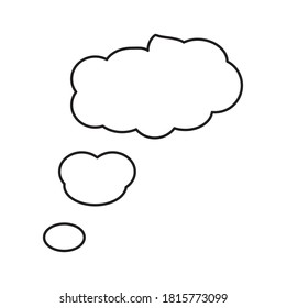 Облако мыслей. Cloud of thoughts. Vector drawing. White background.