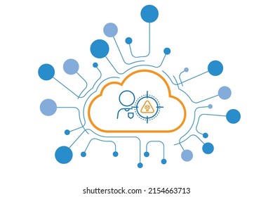 Cloud Threat Hunting Icon Vector Design