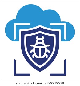 Cloud Threat Intelligence Icon Element For Design
