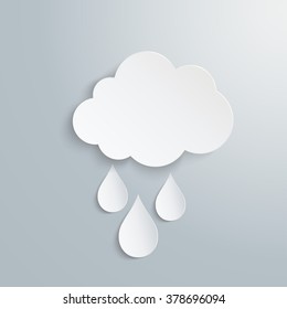 cloud with three drops of white color