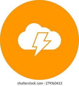 Cloud, thunder, bolt icon vector image. Can also be used for energy and technology. Suitable for web apps, mobile apps and print media.