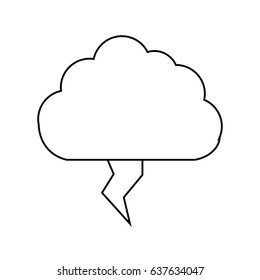 cloud and thunder icon 