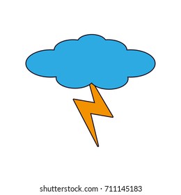cloud with thunder icon