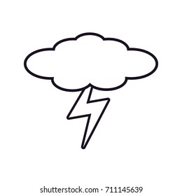 Cloud Thunder Icon Stock Vector (Royalty Free) 711145639 | Shutterstock