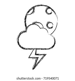 cloud and thunder icon