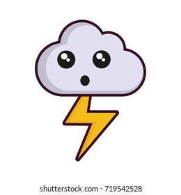 cloud and thunder icon