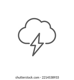 cloud with thunder icon, Storm Icon