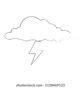 cloud with thunder weather icon